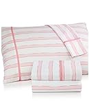 Seventeen Stripped Sheet Set, Full, Pink/White [並行輸入品]