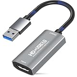 キャプチャーボード Switch対応 HDMI to USB 3.0 ビデオ キャプチャ カード 4K@60Hz入力1080P60fps録画 ゲーム/ビデオ録画/ライブ配信用キャプチャー ボード 電源不要 小型軽量 低遅延 PS5/PS4/PS3/PC用録画サポートWindows/Linux/OBS/Poplayer/YouTube 対応