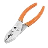 uxcell プライヤー スリップジョイントプライヤー クロムメッキメタル PVC ハンディツール 2トーン 1個入り