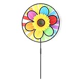 Biuuu 風車のおもちゃ子供子供庭の装飾花カラフルな屋外スピナー