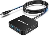 ANYOYO USB ハブ 6-IN-1 ドッキングステーション Type-C 100W PD 急速充電 4K30Hz HDMIポート 3*USB A 3.0+1*USB C 3.0 5Gbps超高速データ転送 USB-C ハブ 対応 MacBook Pro/Airおよびその他のUSBCデバイス(120CM)