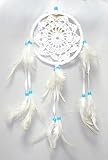 ドリームキャッチャー ホワイト dream catcher 羽根 径11-12cm クロシェ 雑貨 壁掛け ネイティブアメリカン 魔除け お守り おまじない