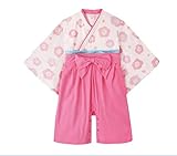 ベビー服 赤ちゃん 袴風カバーオール ロンパース 女の子 お正月 初節句 ひな祭り お食い初め お宮参り 百日祝い 七五三 ギフト 出産祝い