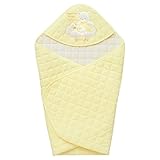 西松屋 パイルキルトアフガン(くまの親子/イエロー）