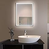 28 x 36 in垂直LEDバスルームSilveredミラーwithタッチボタン& # xff08 ; c-c226 & # xff09 ;
