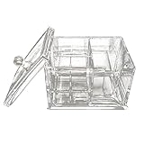 Next Step 綿棒コットンケース コスメ 化粧品 アクリルケース 収納ボックス クリスタルクリア