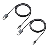 サンワダイレクト USB Type-Cケーブル マグネット着脱式 QuickCharge コネクタ両面対応 充電・通信 2A対応 【2本セット】1m ブラック 502-USB061-2