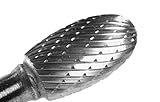 Champion Cutting Tool USE5 Uncoated Double Cut Bur, Oval Shape Solid Carbide, 1/2-Inch Cutter Diamet