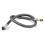 uxcell　シャワーホース　お風呂　チューブ　柔軟　シルバートーン　70cm