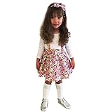 三番目の店 幼児の子供の赤ちゃんの女の子の服 花のストラップスカートのオーバーオールの衣装