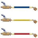 アサダ Y25980 1/4ボールバルブ付ホース オス(バルブ付)×メス 3本パック