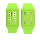 ファッションのクールな防水60デジタルLEDライト明るいタッチスクリーン・シリコン製　スポーツ　ウォッチ 男女兼用(草グリーン )