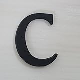 シンプルブラック!　真鍮　大文字アルファベット C