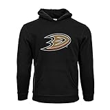 NHL Anaheim DucksスエードCrest Eliユースプルオーバーパーカー、YL、ブラック