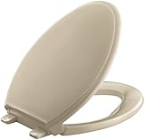 KOHLER K-4733-33 Glenbury Quiet-Close with Grip-Tight Bumpers Elongated Toilet Seat, Mexican Sand [並