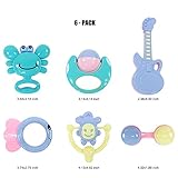 aijiaye Baby Rattle Teether Toyセット – 7個Rattle Teetherで新生児ギフトおもちゃfor赤ちゃん