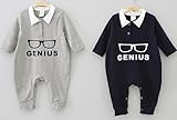 ベビー赤ちゃん　新生児連体服 カバーオール (80-90-90-95cm)各サイズ一枚ずつ　　紺色 【4点】