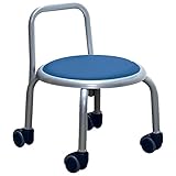 ルネセイコウ 背付きローキャスター ボン ブルー/シルバー SLC-255A