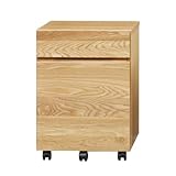 ナチュラル／Lebul デスクワゴン ワゴン 収納 木製 天然木 シンプル ナチュラル ブラウン キャスター付