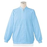 工場用白衣/ユニフォーム 【男女兼用 ラグラン袖 4Lサイズ/サックス】 インナーネット付 袖口フライス 『workfriend』 SKA290N スポーツ レジャー DIY 工具 作業着 top1-