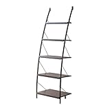 エア・リゾーム 壁面収納 棚 おしゃれ ラダーラック ラダーシェルフ ディスプレイラック 壁掛け収納 壁面ハイタイプラック WORSE(ウォルス) 60cm幅タイプ ブラック×ブラウン