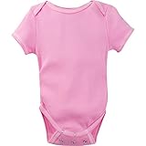 miraclewear半袖ベビーガールズ調節可能なsnap-n-grow 100 %コットンボディスーツby Miracle Blanket カラー: ピンク