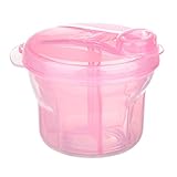 Idealhere粉ミルク ケース　ベビー用品　授乳・食事用品  ベビー食器　3回分保存容器 (ピンク)