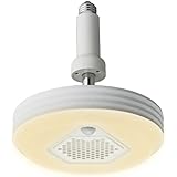 [LuminousLED] シーリングライト オゾン発生器 ソケットタイプ E26 ミニライト 電球色 60W形相当 3段階温度調整 人感センサー 操作パネル コンパクト 照明 DOSHISHA ドウシシャ d021
