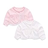TopCotton ベビー ブラウス 女の子 長袖 2枚セット 秋 出産祝い 50-70CM
