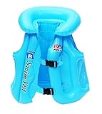 (RedFrogs) キッズ　幼児　スイミングジャケット　浮き輪　ライフジャケット風　水遊び　プール　海水浴　3色　3サイズ　ロゴ入り布ポーチ付きセット (#1-サイズS-ブルー)