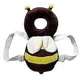 Solar ベビー ヘルメット 室内 可愛いリュック型 セーフティー 軽量 (茶×黄)