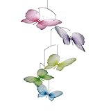 The Butterfly Grove Emily Butterfly Nursery Mobile 3D Hanging Mesh Nylon Decor, Multicolored by The 
