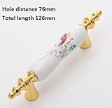 Dagly（TM）長さ126ミリメートル穴ピッチ76ミリメートルセラミックハンドルキッチン家具キャビネットハンドル引き出しハンドルをハンドル