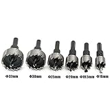 Bestgle HSS ドリルビット ホールソーセット 6PCS シルバー 16-32mm ホールソーセット ステンレス 超硬 高速度鋼 金属合金対応 鉄 アルミ 木工 プラスチック 穴あけ 工具