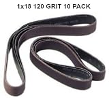 1"X18" 120 Grit Sanding Belts - 10 pack Silicon Carbide fits Ken Onion Blade Grinding Attachment [並行