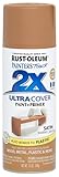 Rust-Oleum Corporation Painter's Touch 267118 Ultra Cover 2X Satin Spray Paint, 12-Ounce, Warm Caram