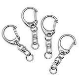 [クラフトライフ] キーホルダー 金具 ナスカン 業務用 内径 6mm 50個 (シルバー)