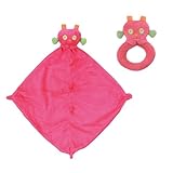 Angel Dear Blankie and Ring Rattle Set (Fuchsia Robot) by Angel Dear