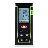 レーザー距離計 TopOne 最大測定距離40m 携帯型 距離/面積/体積ピタゴラス 自動計算 連続計測可能 高い測定精度±2mm LCDデジタル表示 バックライト搭載 IP54防塵 防水性能 日本語