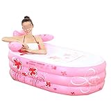 WENJUN インフレータブルバスタブ大人用バスタブ折りたたみバスタブバスタブバスタブ ( 色 : ピンク ぴんく , サイズ さいず : 130*75*70 cm )