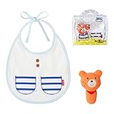 ミキハウス ホットビスケッツ (MIKIHOUSE HOT BISCUITS) 出産祝いラスト付きスタイセット 74-2901-612 ブルー