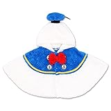 ディズニー ドナルド フード付き ポンチョ ベビー ボア[351100715] 80cm ホワイト