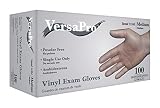 verspro VersaPro 115 Mビニール試験手袋、粉末ゼロ、中(パックof 100 )