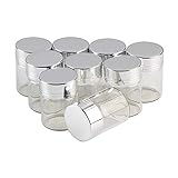 12個セット15ml明るい銀色アルミニウム蓋 ガラス瓶キャンディ えきたい とうがらし調味料貯蔵し