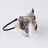 (ビジュー＆ビー)bijoux&bee チュールのふんわりリボンヘアバンド ベージュ