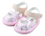 Tianshibebe シルバー ベビーサンダル 2カラー 11～12ｃｍ 男児 女児 かわいい 夏 おしゃれ (12, ピンク)