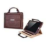 TechCode LuxuryポータブルビジネススタイルハンドバッグスリムPUレザーwithハンドルポケットスタンド携帯ケースカバーfor Ipad iPad Mini1/2/3