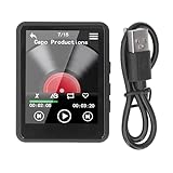 MP3 & Mp4 プレーヤー Bluetooth 5.3、2.4 インチフルタッチスクリーン音楽プレーヤー、HiFi ステレオサウンドデジタルオーディオプレーヤー、HD スピーカー内蔵、FM ラジオ、録音、電子書籍 (メモリーカードなし)