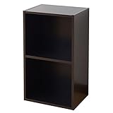 山善(YAMAZEN) A4収納 カラーボックス 2段 幅40 高さ74 ダークブラウン CAB-7540(DBR)