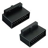 Poyiccot USB 3.0 19pin マザーボード アダプター、上向キ/下向キ 90度角度変更マザーボード内部ヘッダー 19 ピンアダプタ、USB オス - メス19pin ソケット配線 直角 アダプター デスクトップボード対応